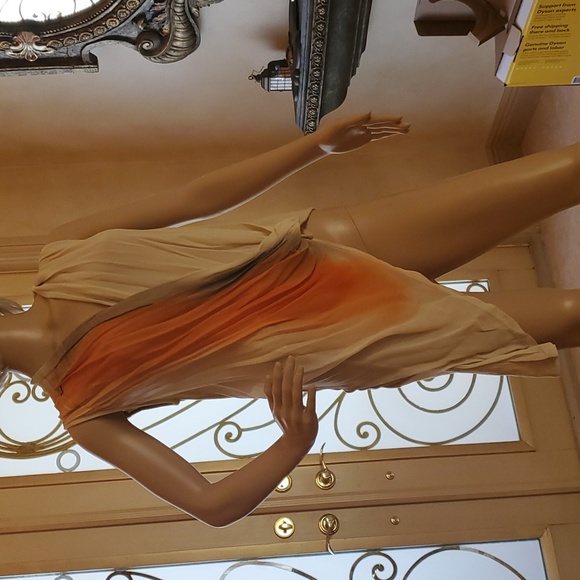 Italian designer Bage/ginger cotton / silk top - Picture 1 of 4